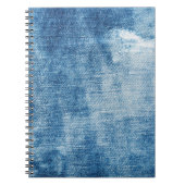 Blauwe denim jeans textuur notitieboek (Voorkant)