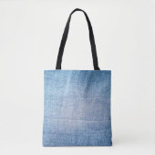 Blauwe denim jeans textuur tote bag (Voorkant)