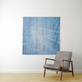 Blauwe denim jeans textuur wandkleed (In Situ (horizontaal))