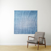 Blauwe denim jeans textuur wandkleed (In situ)
