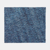 Blauwe denim jeans textuurachtergrond. fleece deken (Voorkant (Horizontaal))