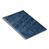Blauwe denim jeans textuurachtergrond. notitieboek (Rechterzijde)