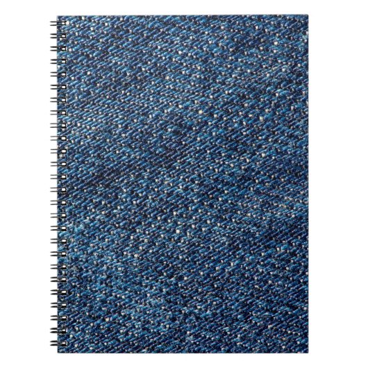 Blauwe denim jeans textuurachtergrond. notitieboek (Voorkant)