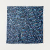 Blauwe denim jeans textuurachtergrond. wandkleed (Voorkant (horizontaal))