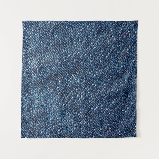 Blauwe denim jeans textuurachtergrond. wandkleed (Voorkant)