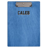 blauwe denim klembord (Voorkant)