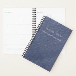 Blauwe Denim Maandelijkse Planner