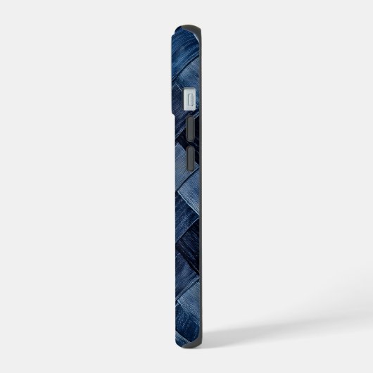 Blauwe Denim Patch iPhone 15 Case (Linkerkant)