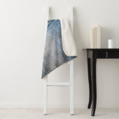 Blauwe denim sherpa deken (In situ)