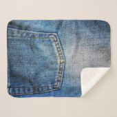 Blauwe denim sherpa deken (Voorkant (horizontaal))