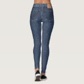 Blauwe denim skinny jeans leggings (Achterkant)