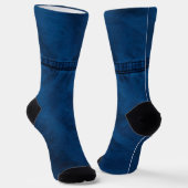 Blauwe denim sokken (Gebogen)