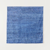 Blauwe denim stof materiaal textuur wandkleed (Voorkant)