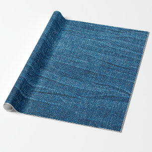Blauwe denim textuur, Bluejeans textuur Cadeaupapier