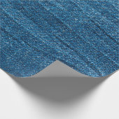 Blauwe denim textuur, Bluejeans textuur Cadeaupapier (Hoek)