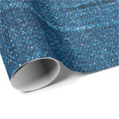 Blauwe denim textuur, Bluejeans textuur Cadeaupapier (Rol Hoek)