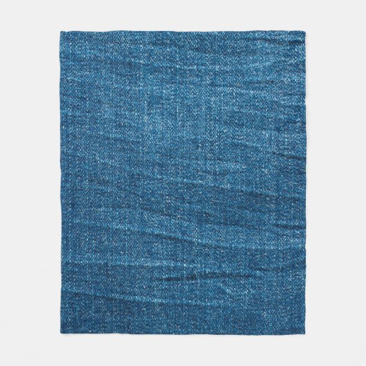 Blauwe denim textuur, Bluejeans textuur Fleece Deken (Voorkant)