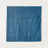 Blauwe denim textuur, Bluejeans textuur Wandkleed (Voorkant (horizontaal))