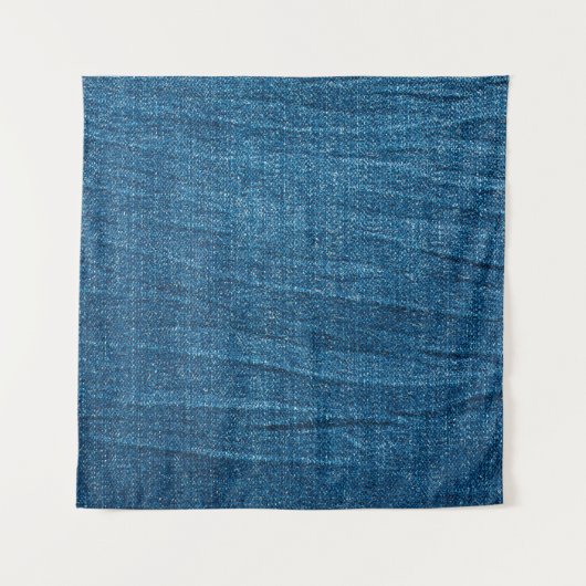 Blauwe denim textuur, Bluejeans textuur Wandkleed (Voorkant)