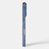 Blauwe denim textuur – Classic Fabric Pattern Case-Mate iPhone Case (Achterkant / Rechts)