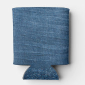 Blauwe denim textuur: klassieke jeans. blikjeskoeler (Achterkant)