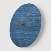 Blauwe denim textuur: klassieke jeans. grote klok (Hoek)