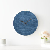 Blauwe denim textuur: klassieke jeans. grote klok (Huis)