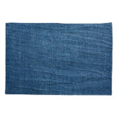 Blauwe denim textuur: klassieke jeans. kussensloop (Achterkant)