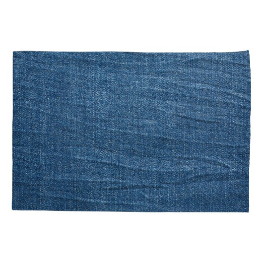 Blauwe denim textuur: klassieke jeans. kussensloop (Achterkant)