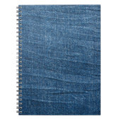 Blauwe denim textuur: klassieke jeans. notitieboek (Voorkant)