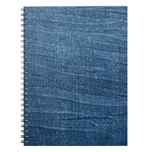 Blauwe denim textuur: klassieke jeans. notitieboek (Voorkant)