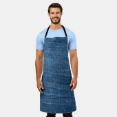 Blauwe denim textuur: klassieke jeans. schort (Gedragen)