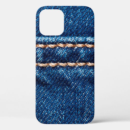 Blauwe denim textuur met naaisteek, jans Case-Mate iPhone case (Achterkant)