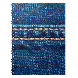 Blauwe denim textuur met naaisteek, jans notitieboek