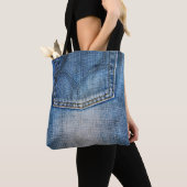 Blauwe denim tote bag (Dichtbij)