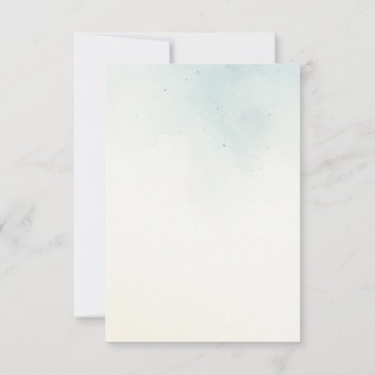 Blauwe dennenbomen uw bericht vakantie notitiekaartje (Achterkant)