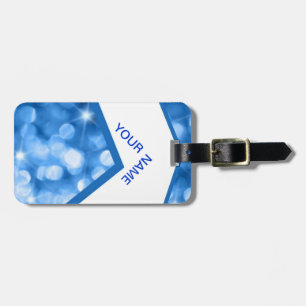 Blauwe Designer Bagage Label