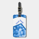 Blauwe Designer Bagage Label (Voorkant verticaal)