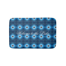 Blauwe Designer Bloemenmat voor het meer