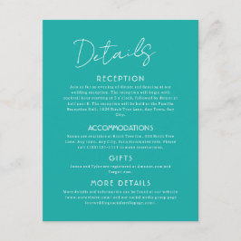 Blauwe Details Grote Trouw Bijkaart Informatiekaartje