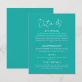 Blauwe Details Grote Trouw Bijlage Kaart (Voorkant / Achterkant)