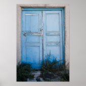 Blauwe deur 1 Poster (Voorkant)