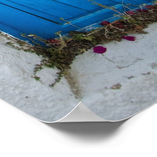 Blauwe deur 2 Poster (Hoek)