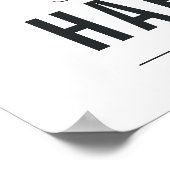 Blauwe deur | Afdrukken persoonlijke familienaam Poster (Hoek)