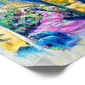 Blauwe deur Art Poster (Hoek)