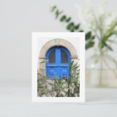 Blauwe deur briefkaart (Staand voorkant)