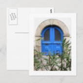 Blauwe deur briefkaart (Voorkant / Achterkant)