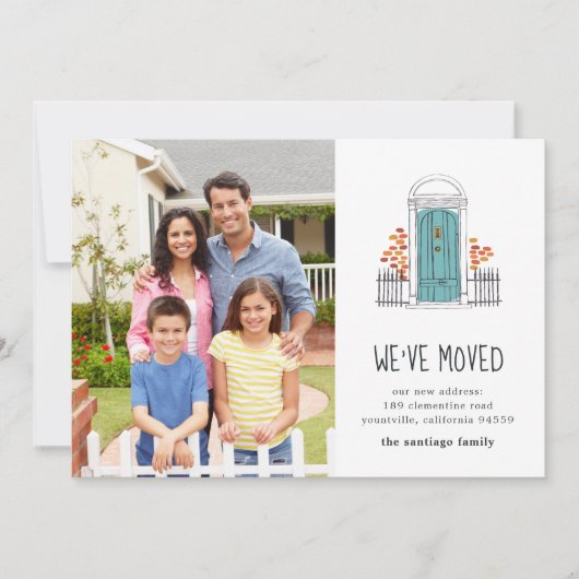 Blauwe Deur | Fotoverhuisbericht Aankondiging (Voorkant)