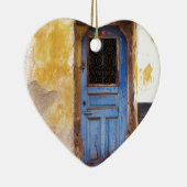 Blauwe deur Griekenland Rustisch  Grieks Keramisch Ornament (Rechts)