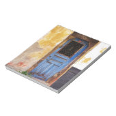 Blauwe deur Griekenland Rustische Vintage Notitieblok (Linkerzijde)